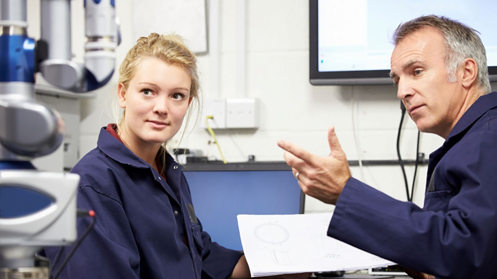 A student and teacher